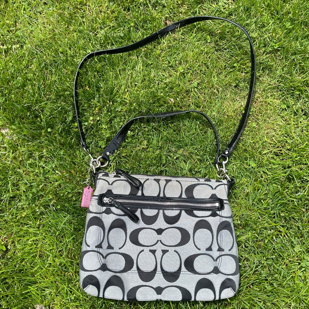 Coach Black and Gray Women's Bag Y2k Metallic Poppy Purse